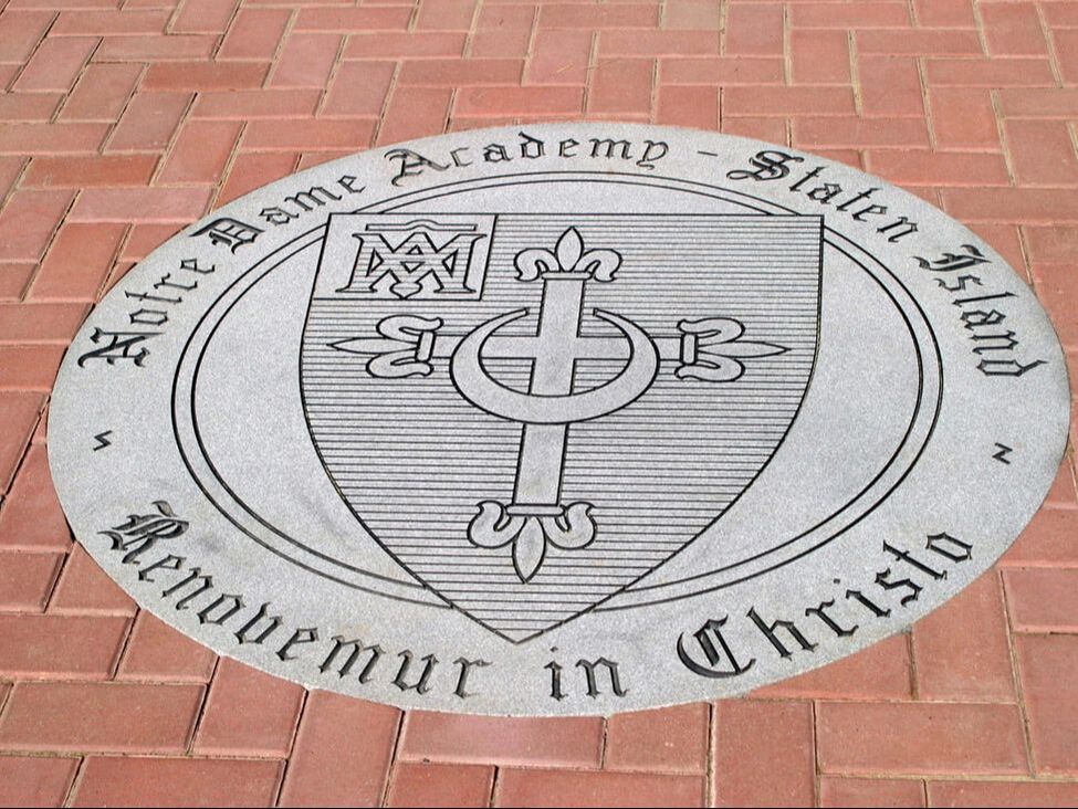 Staten Island, NY Notre Dame Academy Engraved Granite Logo
