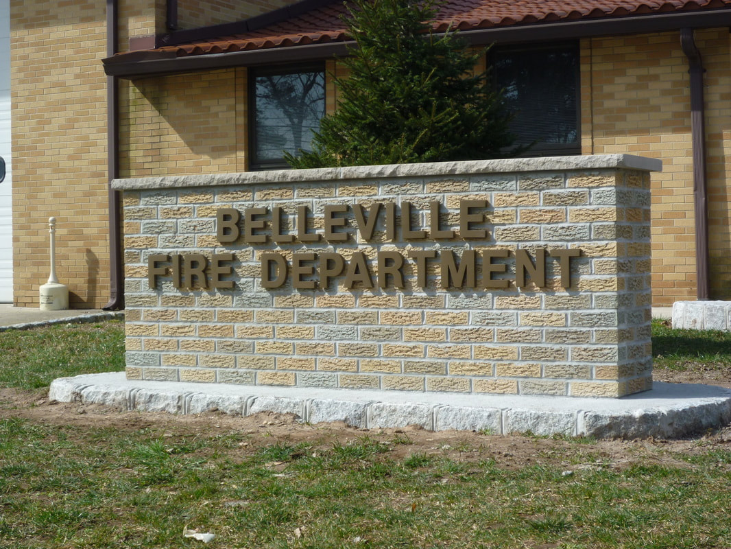 Belleville, NJ Fire Department Cast Metal Letters