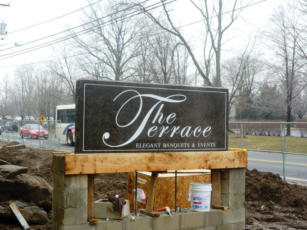 Paramus, NJ Engraved Granite Sign