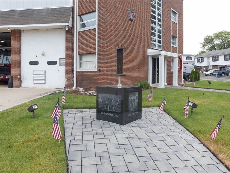 Emerson, NJ 9/11 Memorial in polished black granite with laser etchings