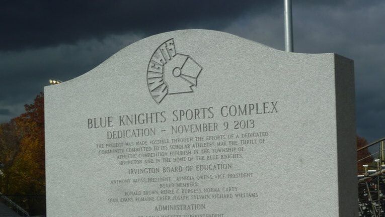 Irvington, NJ High School Barre Grey Granite Dedication Monument