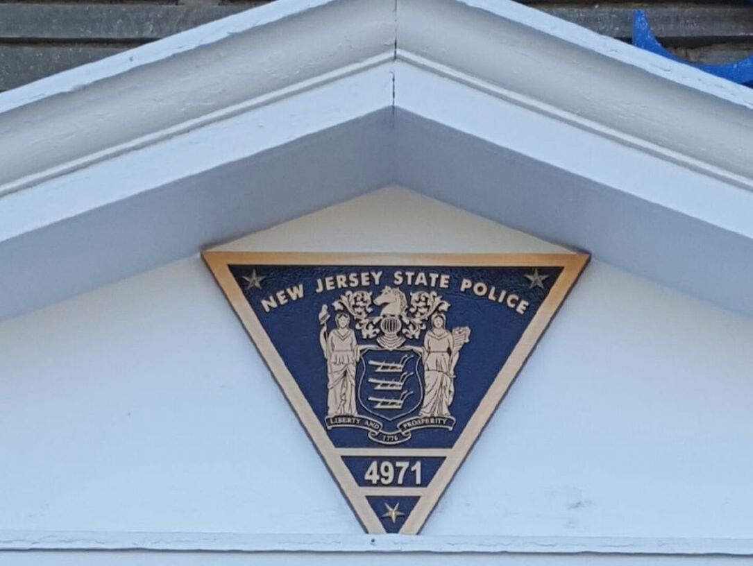 New Jersey State Police Seal Bronze Plaque