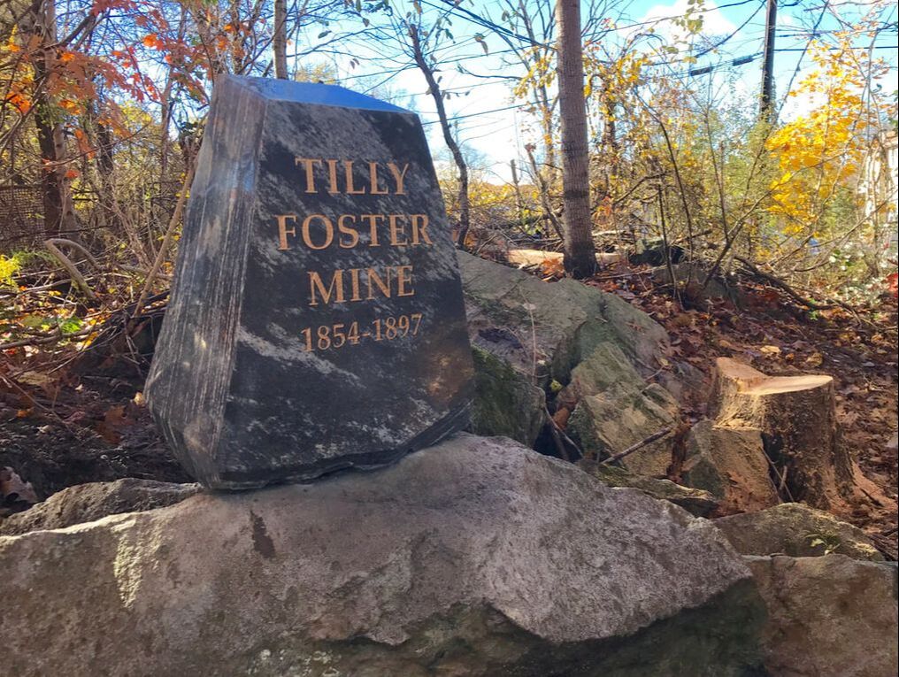 Putnam County, NY Tilly Foster Mine Engraved Boulder
