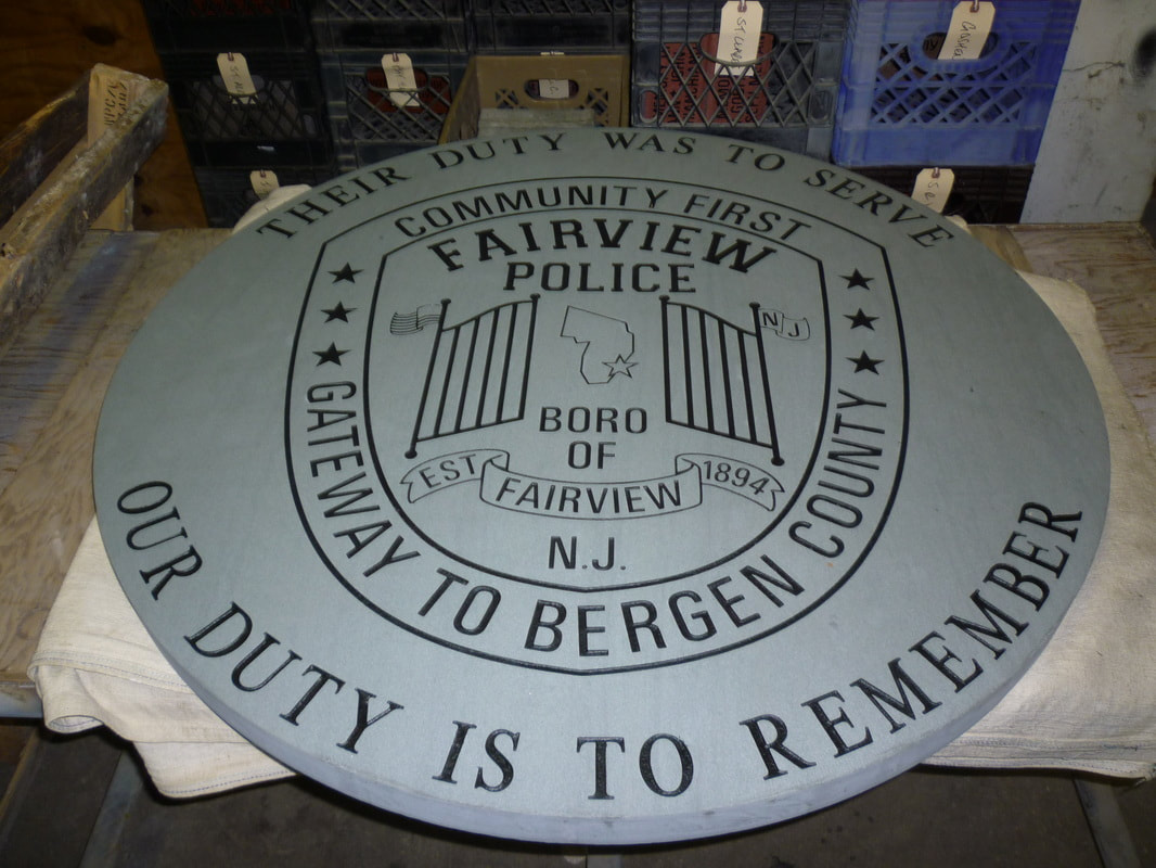 Fairview, NJ Police Engraved Bluestone
