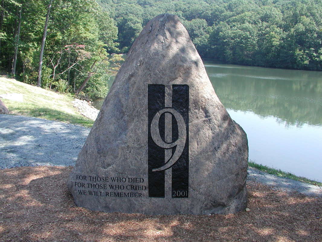 Mountain Lakes, NJ 9/11 Memorial Engraved Boulder