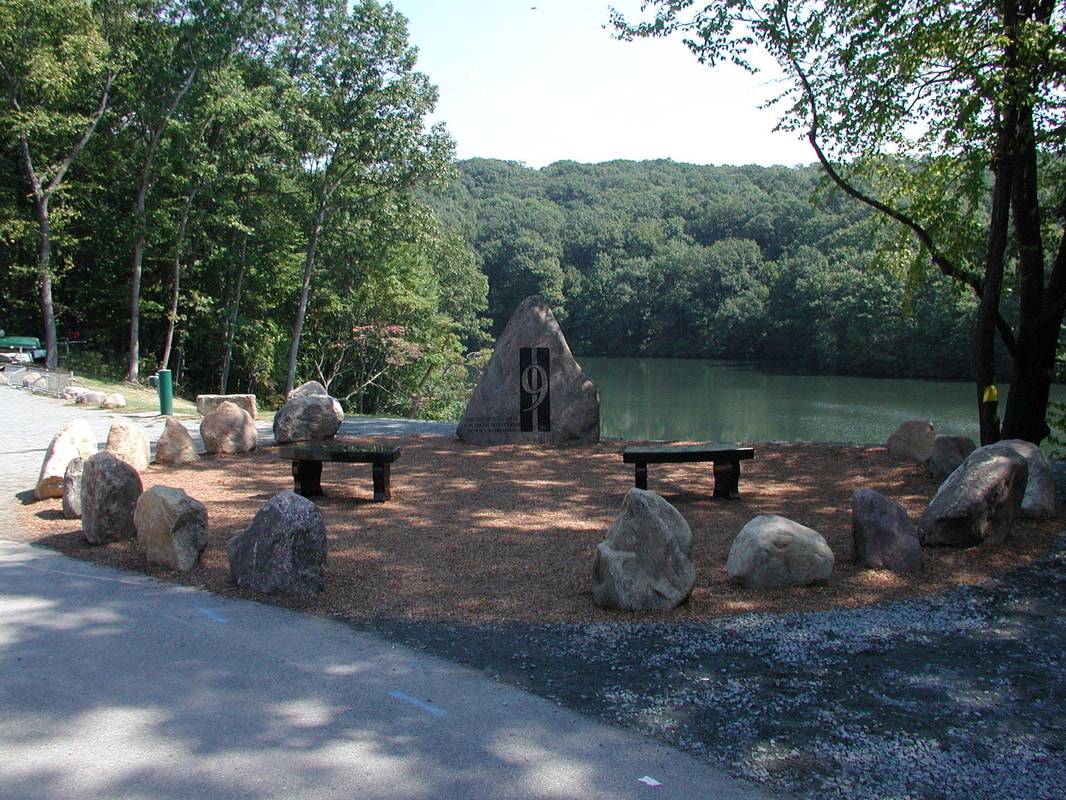 Mountain Lakes, NJ 9/11 Memorial engraved boulder