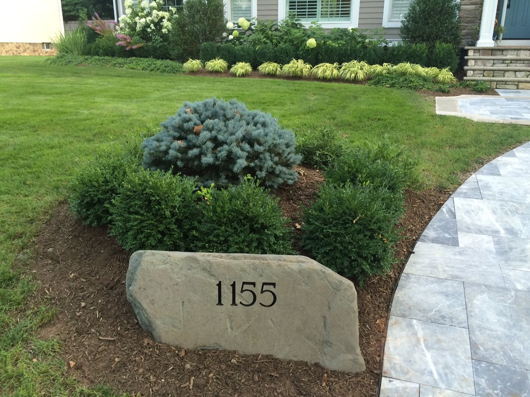 New Jersey Private Residence Engraved Address Boulder