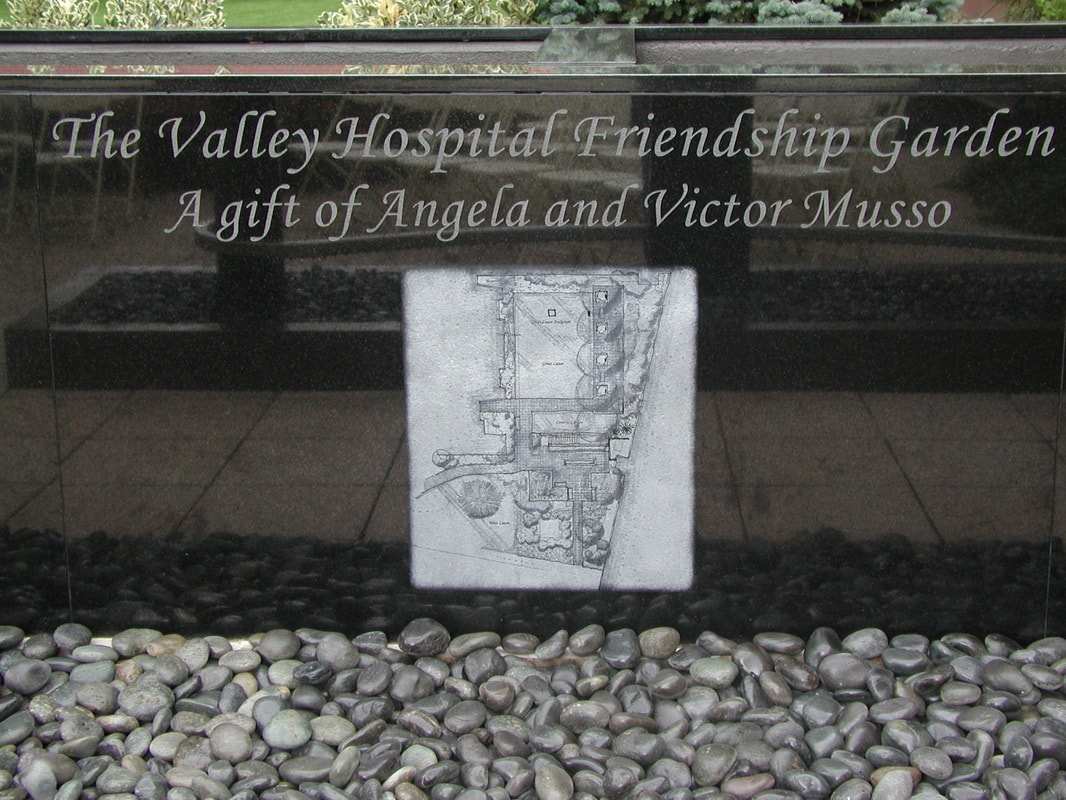 Ridgewood, NJ Valley Hospital Engraved Black Granite