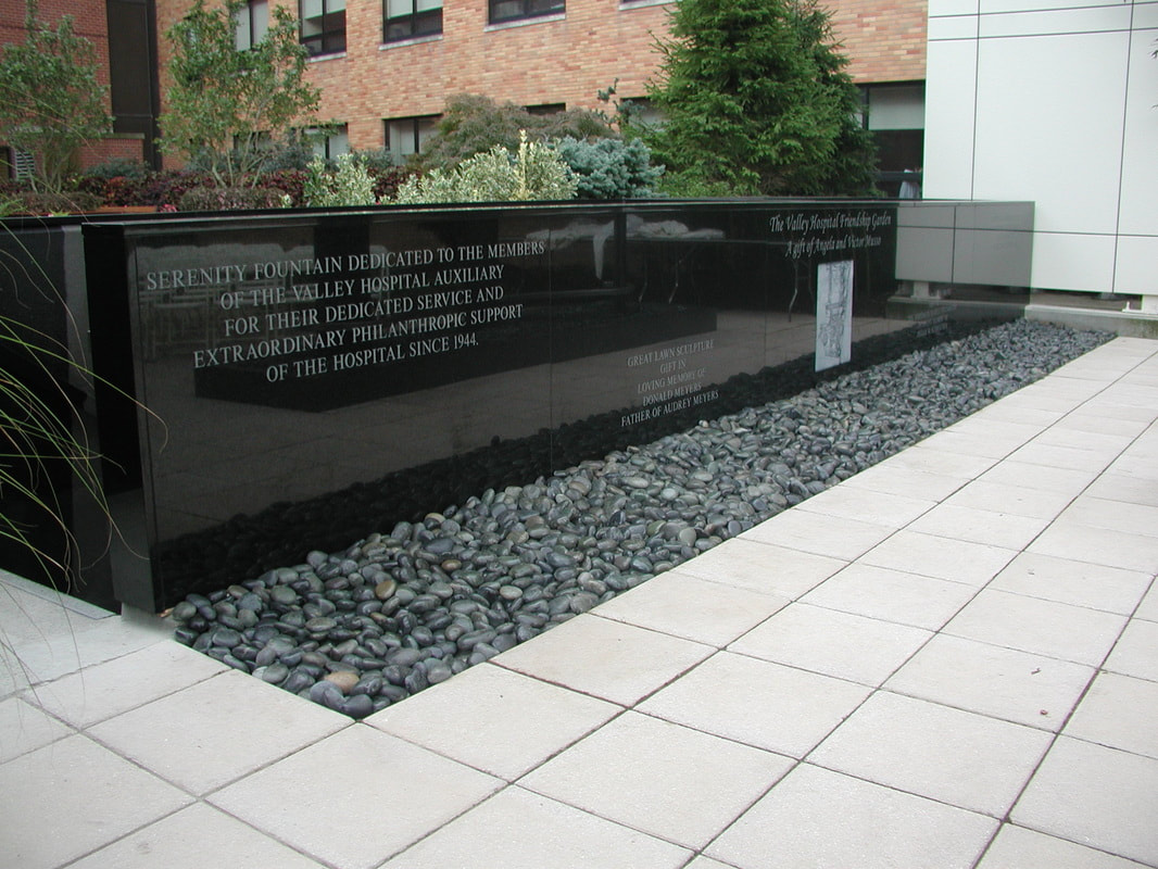 Valley Hospital – Ridgewood, NJ Polished Black granite memorial wall